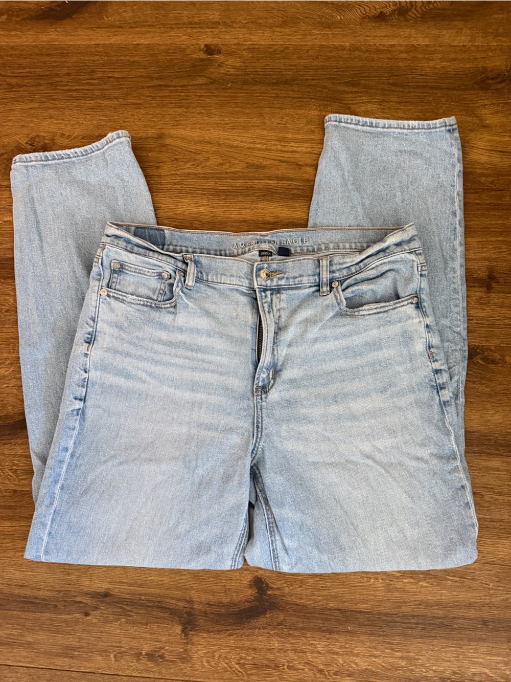 American Eagle Outfitters Light Wash Straight Leg Jeans